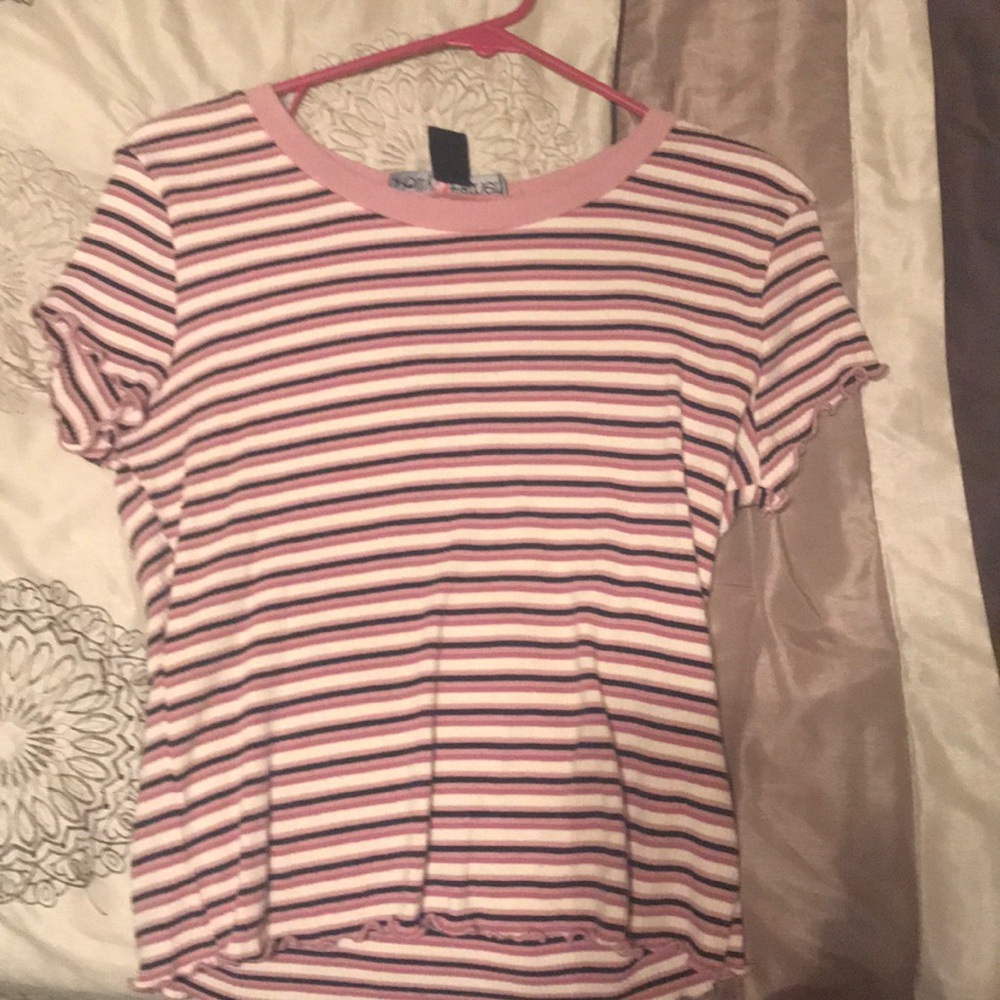 Striped pink shirt